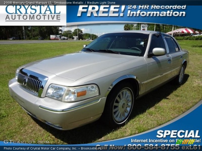 Smokestone Metallic / Medium Light Stone 2008 Mercury Grand Marquis LS