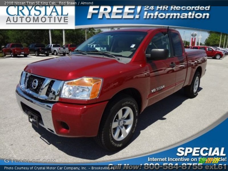 Red Brawn / Almond 2008 Nissan Titan SE King Cab