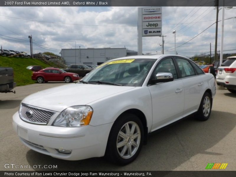 Oxford White / Black 2007 Ford Five Hundred Limited AWD