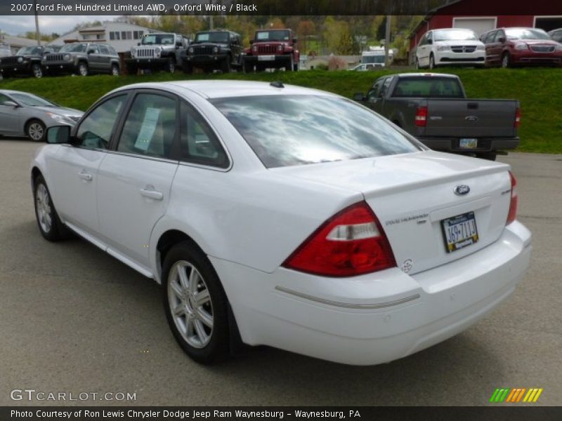 Oxford White / Black 2007 Ford Five Hundred Limited AWD