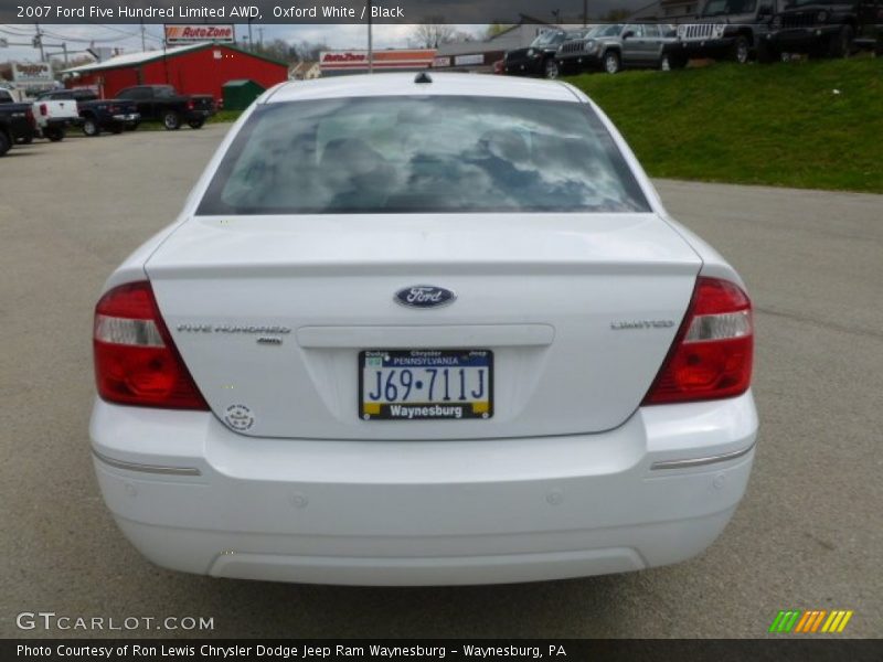 Oxford White / Black 2007 Ford Five Hundred Limited AWD