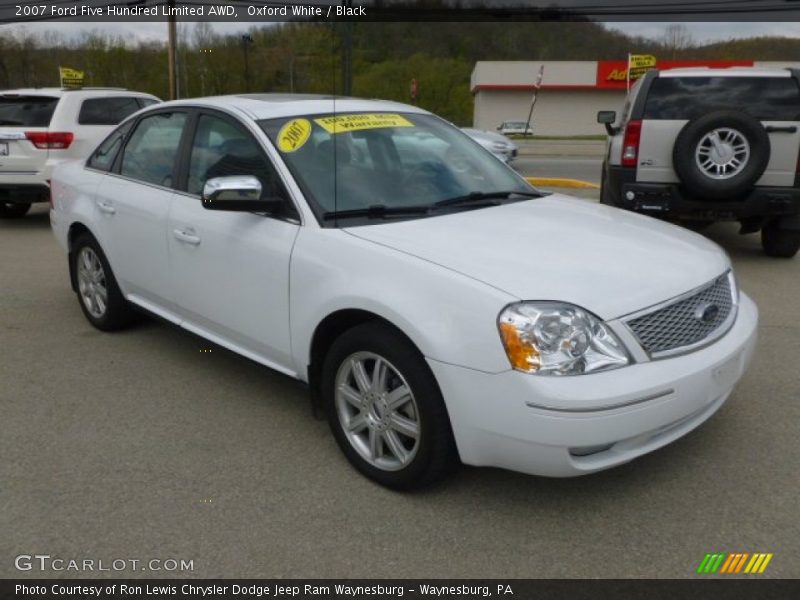 Oxford White / Black 2007 Ford Five Hundred Limited AWD