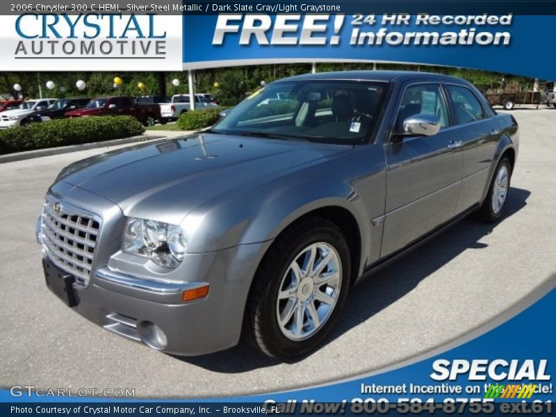 Silver Steel Metallic / Dark Slate Gray/Light Graystone 2006 Chrysler 300 C HEMI