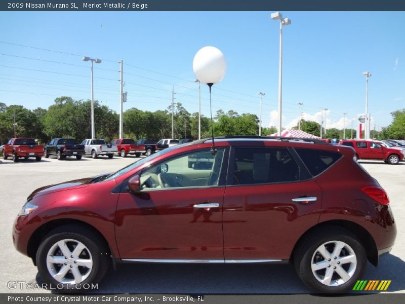 Merlot Metallic / Beige 2009 Nissan Murano SL