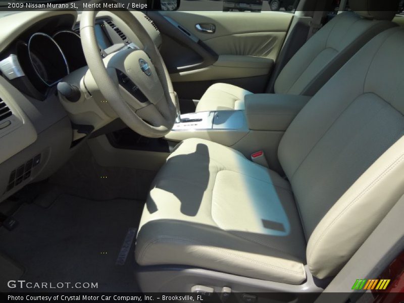 Merlot Metallic / Beige 2009 Nissan Murano SL