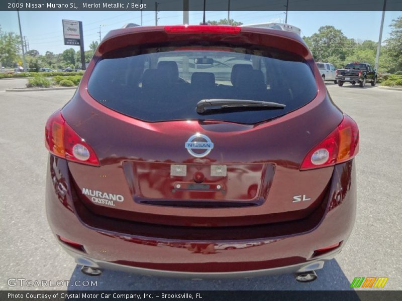 Merlot Metallic / Beige 2009 Nissan Murano SL