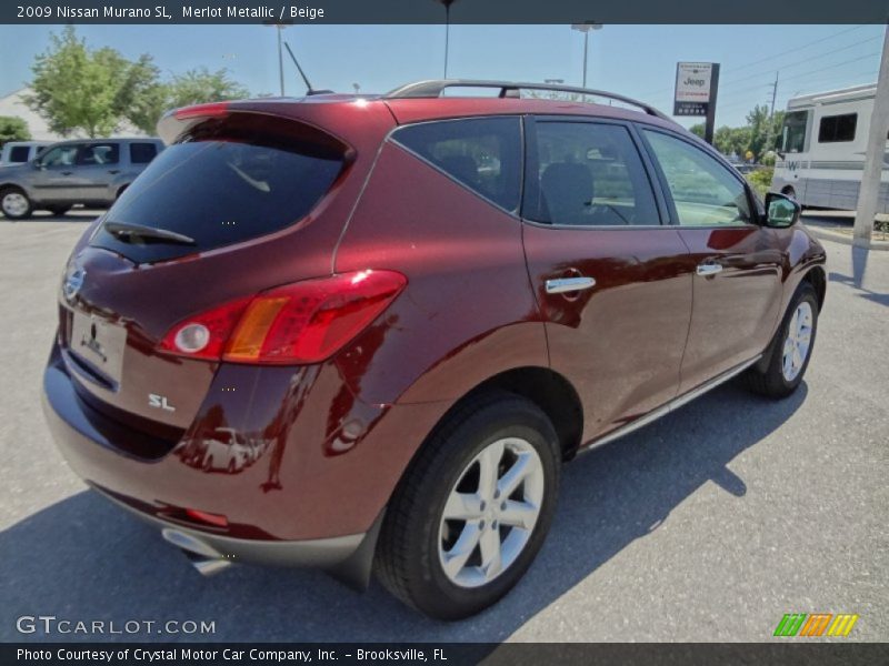 Merlot Metallic / Beige 2009 Nissan Murano SL