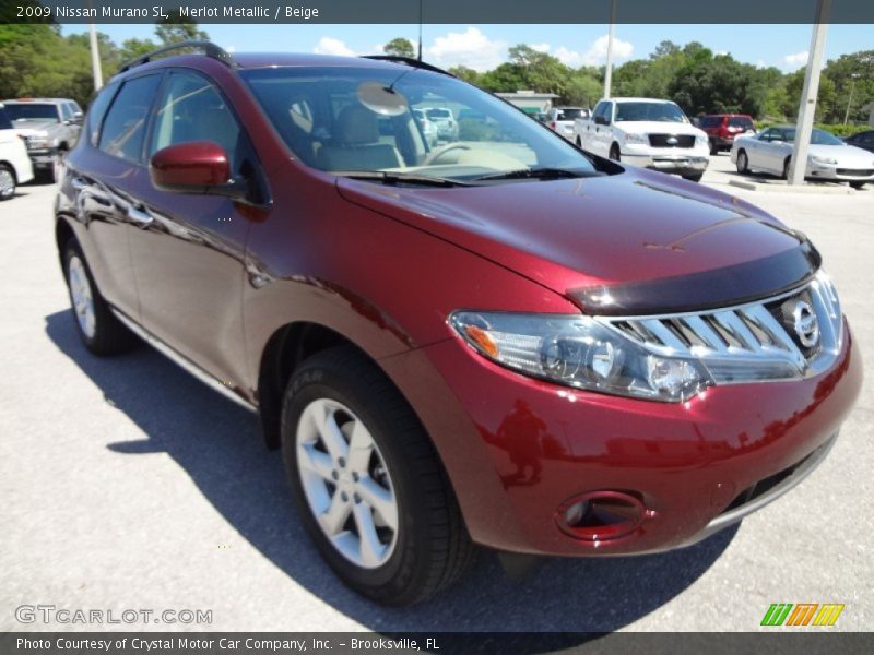 Merlot Metallic / Beige 2009 Nissan Murano SL