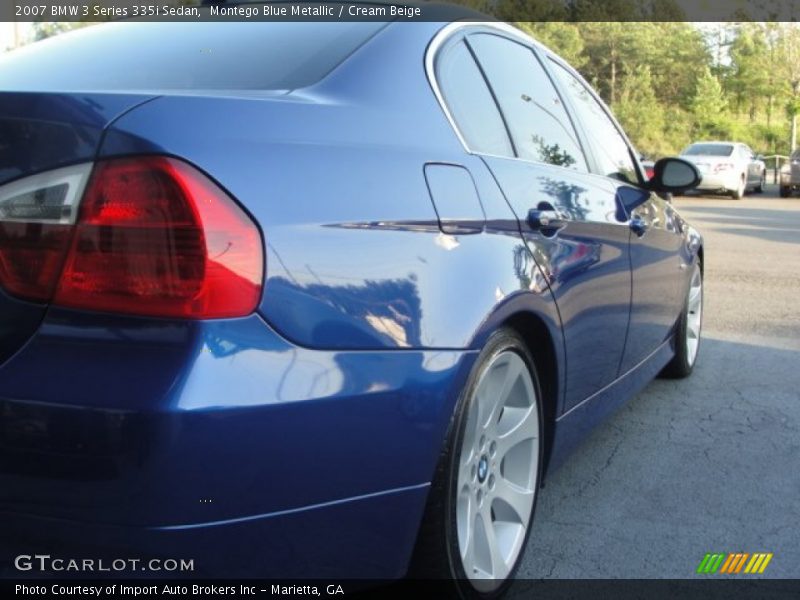 Montego Blue Metallic / Cream Beige 2007 BMW 3 Series 335i Sedan