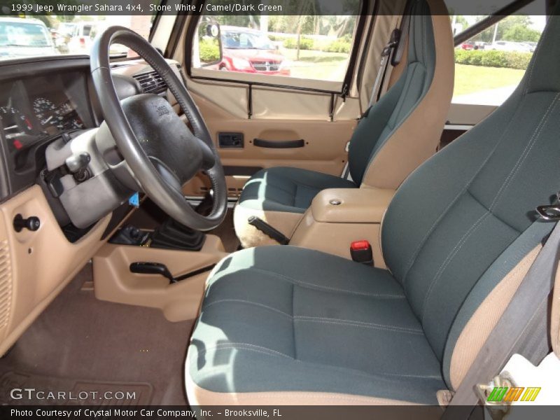 Stone White / Camel/Dark Green 1999 Jeep Wrangler Sahara 4x4