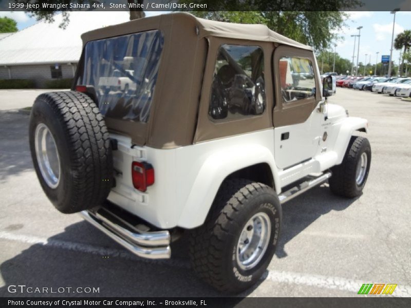 Stone White / Camel/Dark Green 1999 Jeep Wrangler Sahara 4x4