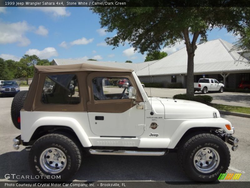 Stone White / Camel/Dark Green 1999 Jeep Wrangler Sahara 4x4