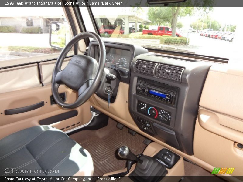 Stone White / Camel/Dark Green 1999 Jeep Wrangler Sahara 4x4