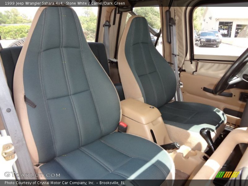 Stone White / Camel/Dark Green 1999 Jeep Wrangler Sahara 4x4