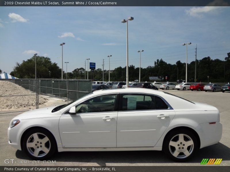 Summit White / Cocoa/Cashmere 2009 Chevrolet Malibu LT Sedan