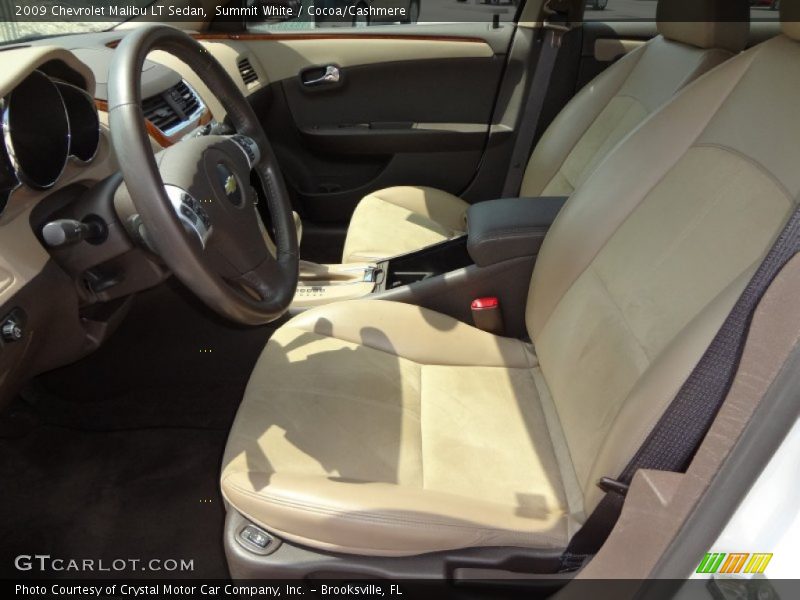 Summit White / Cocoa/Cashmere 2009 Chevrolet Malibu LT Sedan