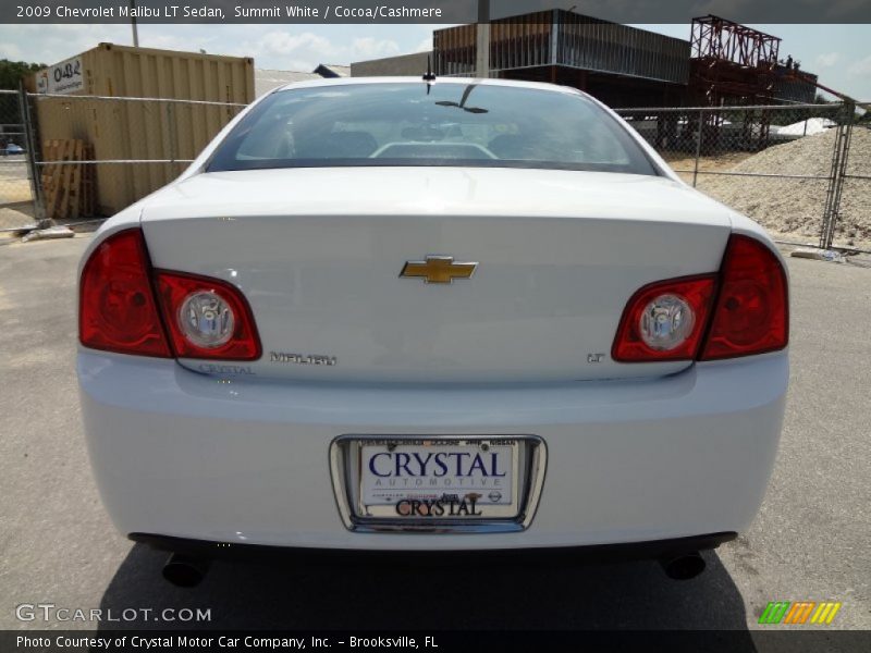 Summit White / Cocoa/Cashmere 2009 Chevrolet Malibu LT Sedan