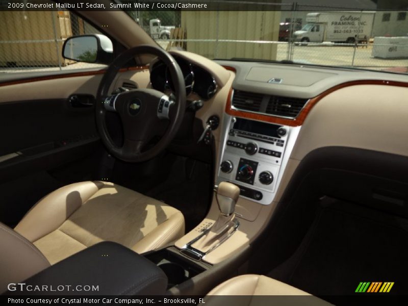 Summit White / Cocoa/Cashmere 2009 Chevrolet Malibu LT Sedan