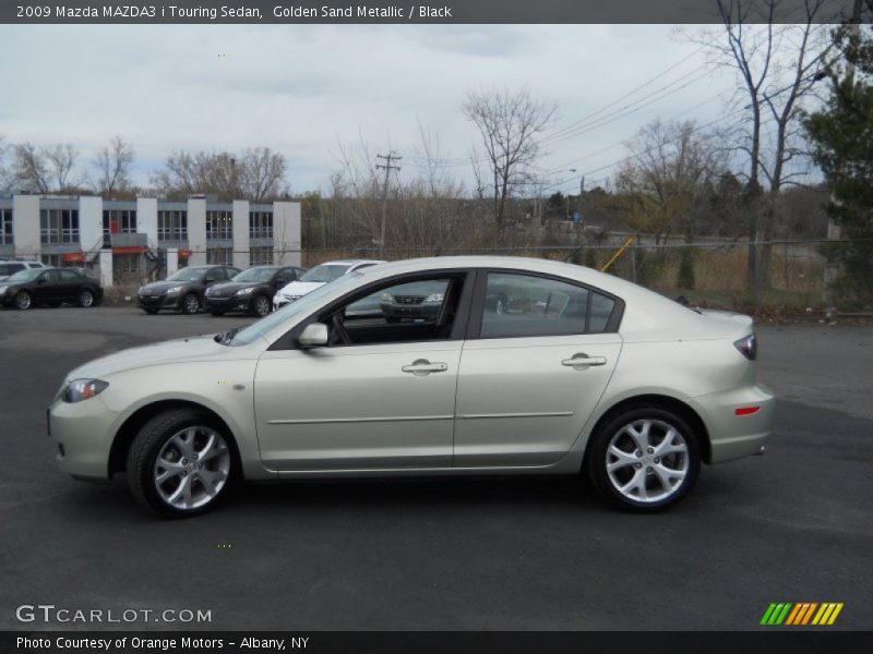 Golden Sand Metallic / Black 2009 Mazda MAZDA3 i Touring Sedan