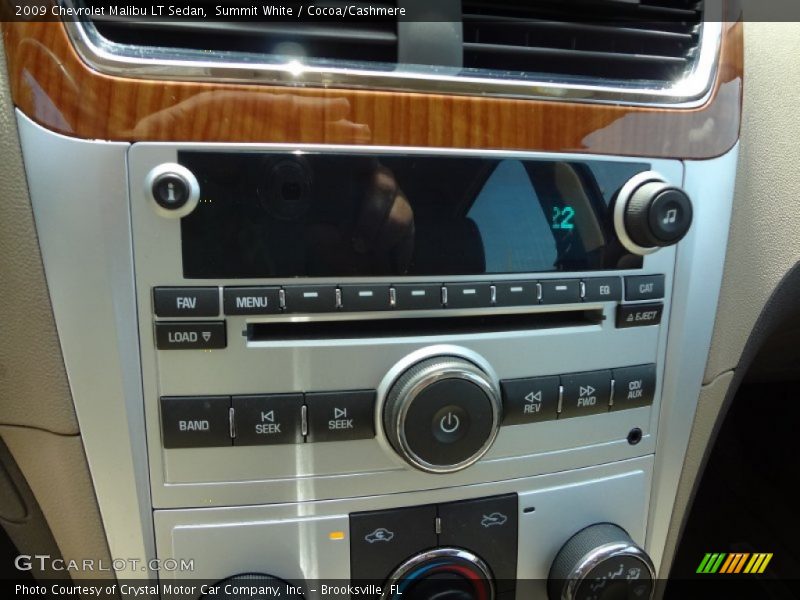 Summit White / Cocoa/Cashmere 2009 Chevrolet Malibu LT Sedan