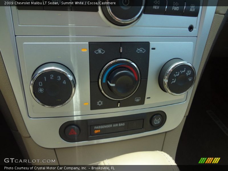 Summit White / Cocoa/Cashmere 2009 Chevrolet Malibu LT Sedan