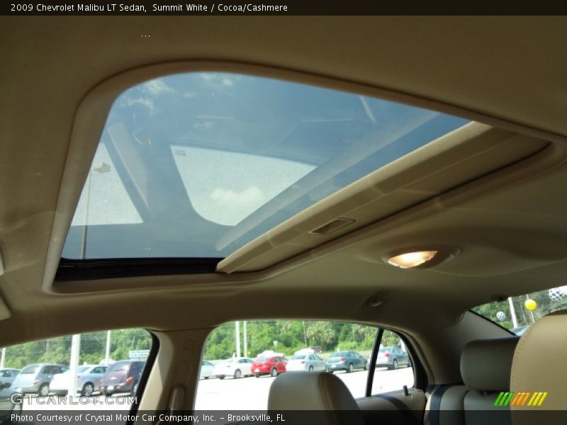 Summit White / Cocoa/Cashmere 2009 Chevrolet Malibu LT Sedan