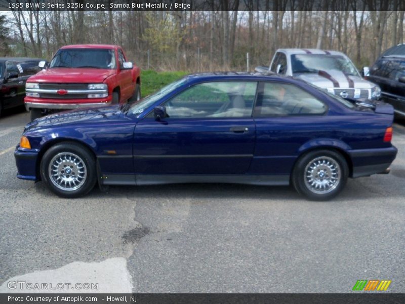 Samoa Blue Metallic / Beige 1995 BMW 3 Series 325is Coupe