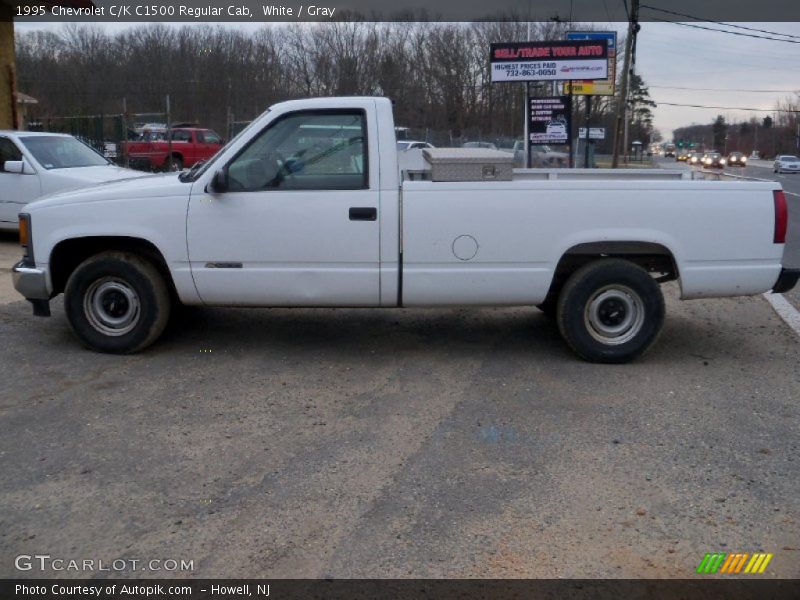White / Gray 1995 Chevrolet C/K C1500 Regular Cab