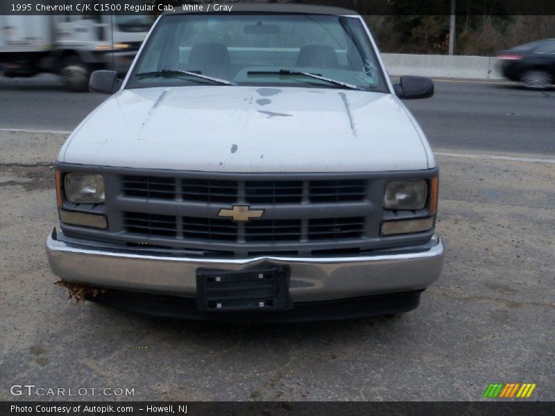 White / Gray 1995 Chevrolet C/K C1500 Regular Cab