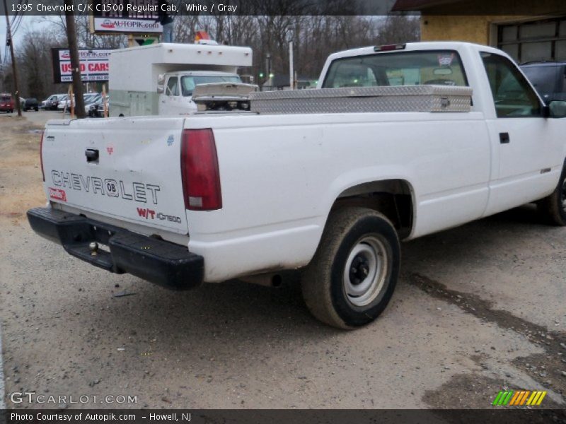 White / Gray 1995 Chevrolet C/K C1500 Regular Cab