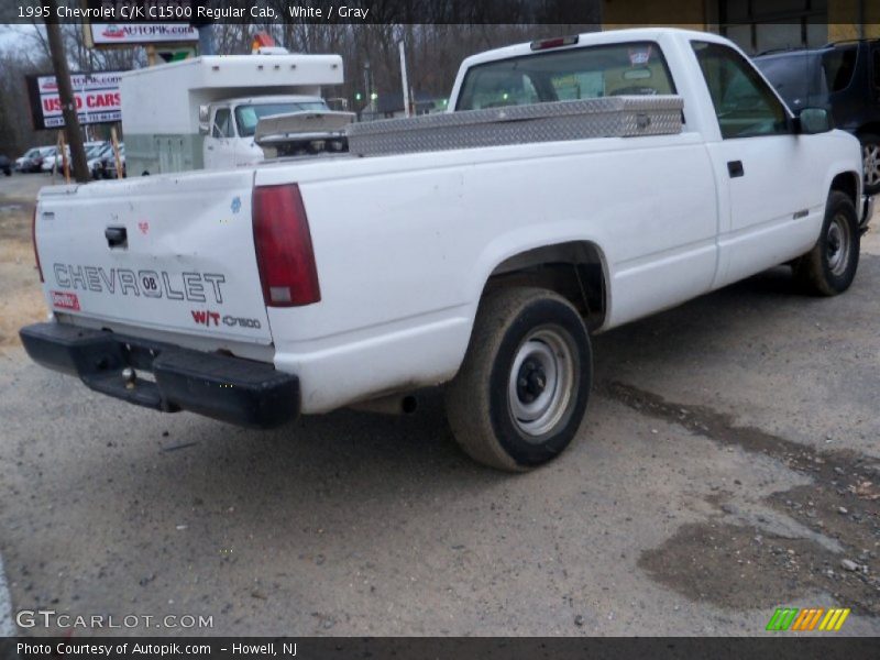 White / Gray 1995 Chevrolet C/K C1500 Regular Cab
