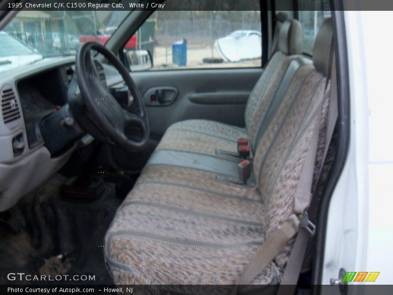 White / Gray 1995 Chevrolet C/K C1500 Regular Cab