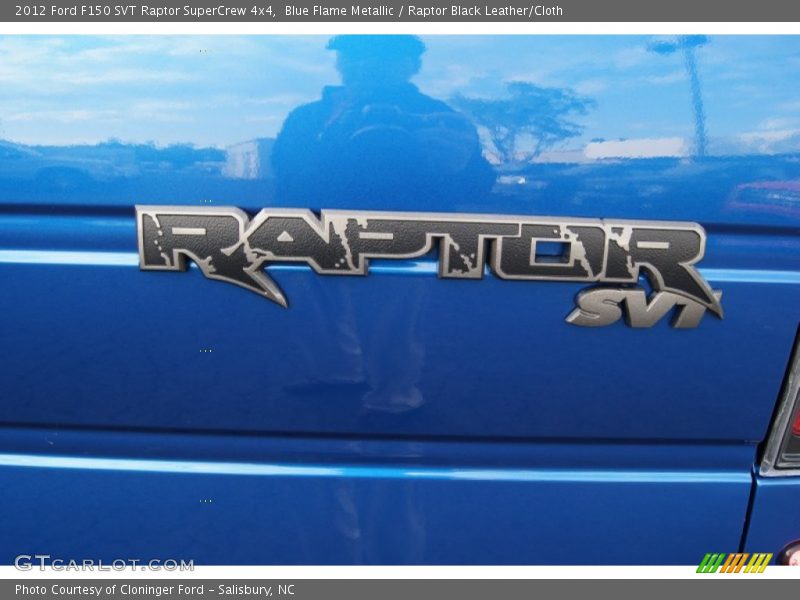 Blue Flame Metallic / Raptor Black Leather/Cloth 2012 Ford F150 SVT Raptor SuperCrew 4x4