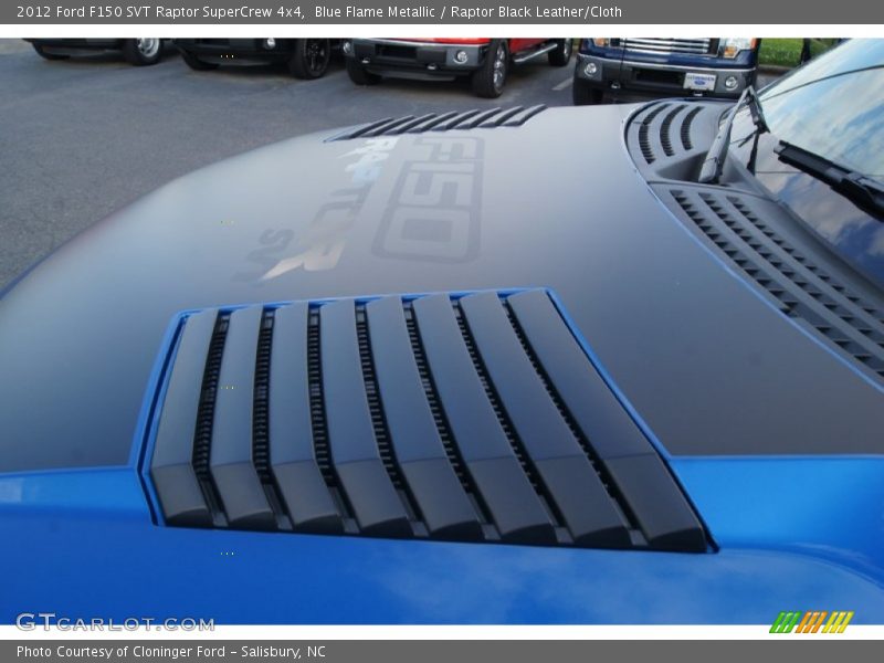 Blue Flame Metallic / Raptor Black Leather/Cloth 2012 Ford F150 SVT Raptor SuperCrew 4x4