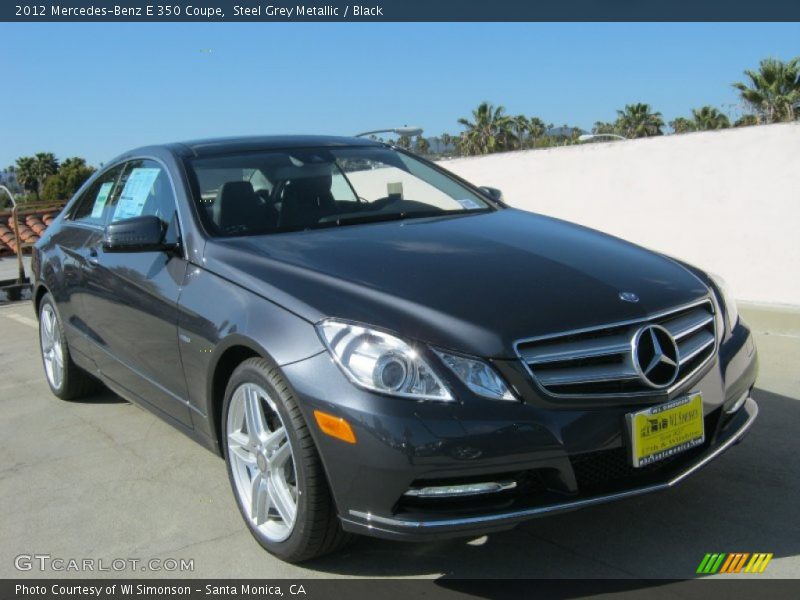 Steel Grey Metallic / Black 2012 Mercedes-Benz E 350 Coupe