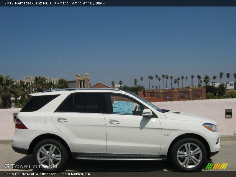 Arctic White / Black 2012 Mercedes-Benz ML 350 4Matic
