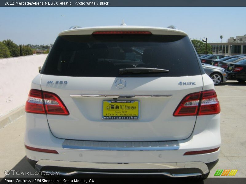 Arctic White / Black 2012 Mercedes-Benz ML 350 4Matic