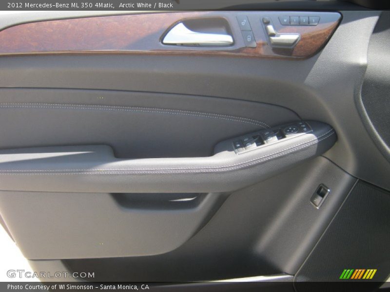 Arctic White / Black 2012 Mercedes-Benz ML 350 4Matic