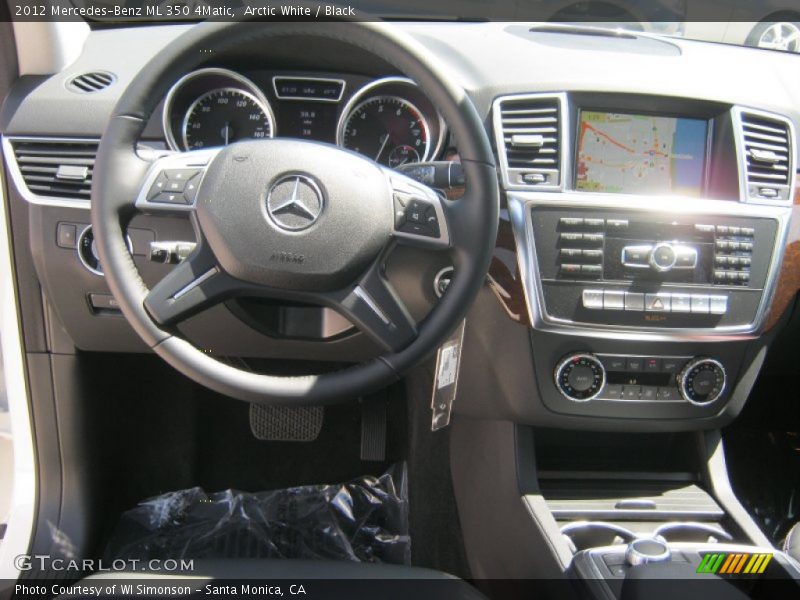 Arctic White / Black 2012 Mercedes-Benz ML 350 4Matic