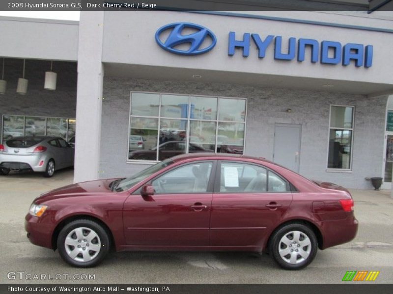 Dark Cherry Red / Beige 2008 Hyundai Sonata GLS