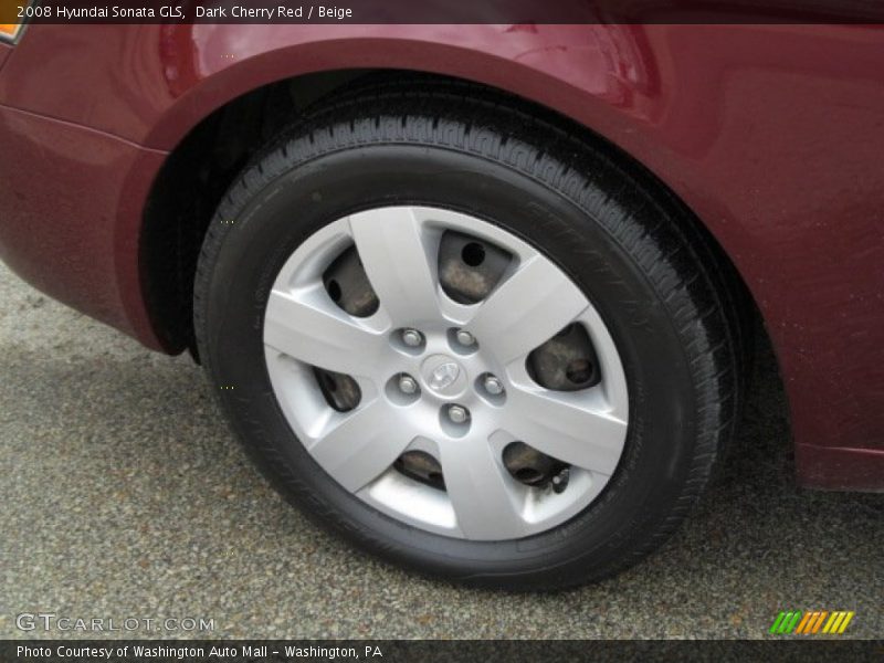 Dark Cherry Red / Beige 2008 Hyundai Sonata GLS