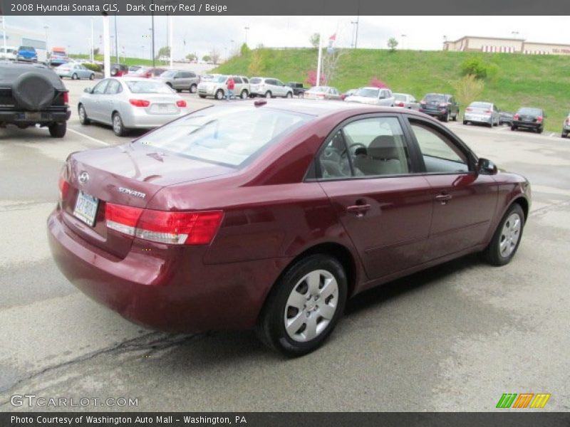 Dark Cherry Red / Beige 2008 Hyundai Sonata GLS