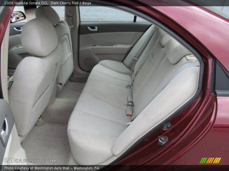 Dark Cherry Red / Beige 2008 Hyundai Sonata GLS