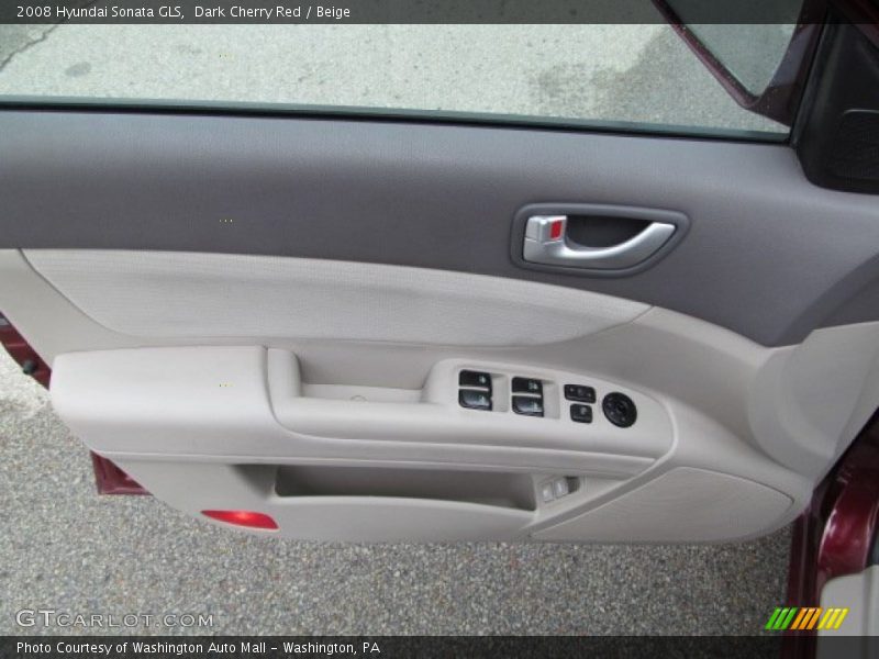 Dark Cherry Red / Beige 2008 Hyundai Sonata GLS