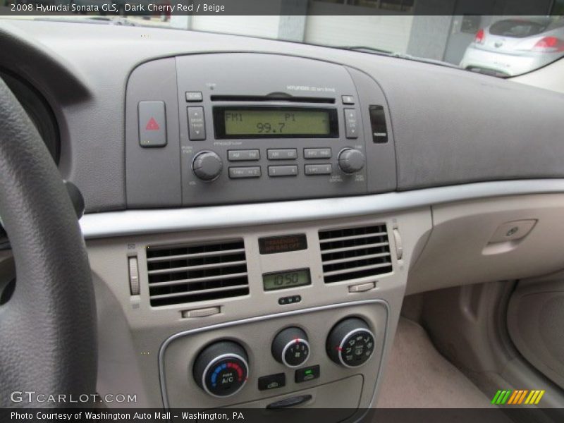 Dark Cherry Red / Beige 2008 Hyundai Sonata GLS