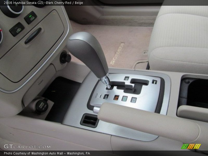 Dark Cherry Red / Beige 2008 Hyundai Sonata GLS