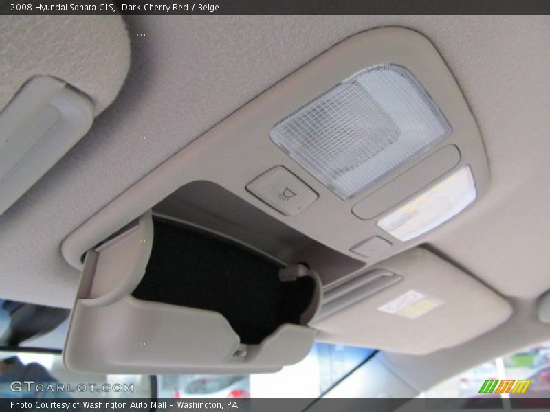 Dark Cherry Red / Beige 2008 Hyundai Sonata GLS