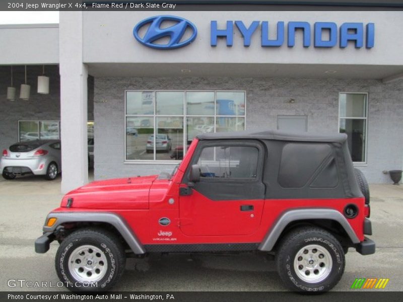 Flame Red / Dark Slate Gray 2004 Jeep Wrangler X 4x4