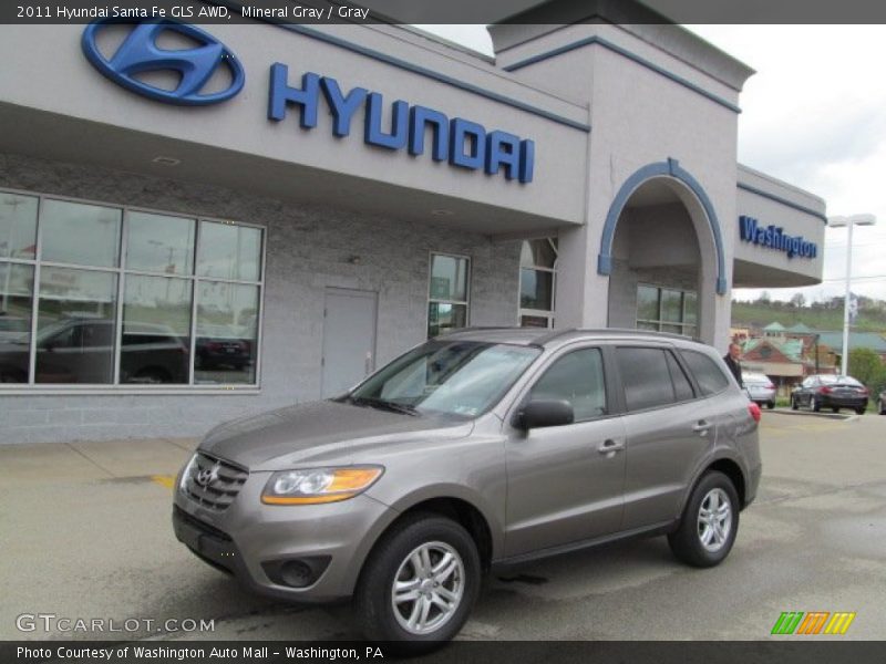 Mineral Gray / Gray 2011 Hyundai Santa Fe GLS AWD