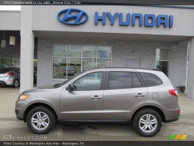 Mineral Gray / Gray 2011 Hyundai Santa Fe GLS AWD